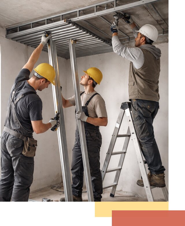 Монтаж реечного потолка под ключ в отрадном