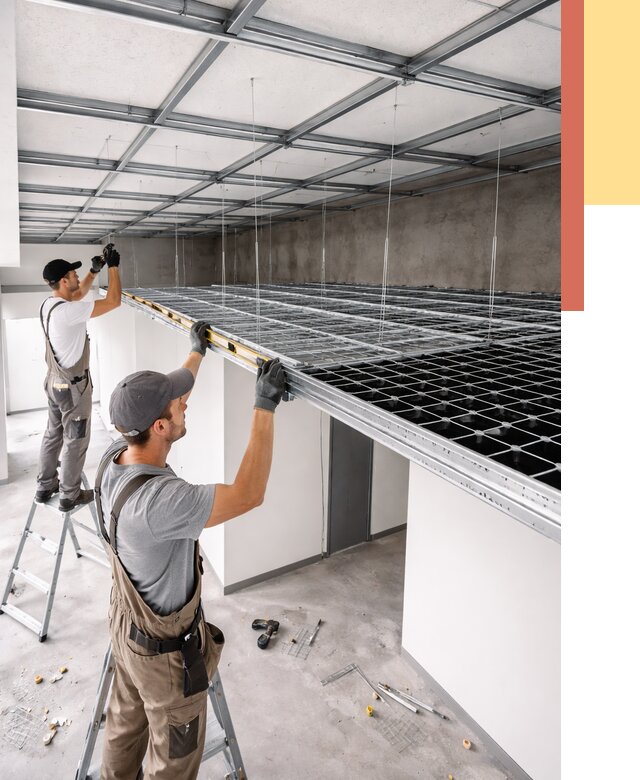 Монтаж потолка грильято в отрадном от 489 руб./м² — быстрая сборка под ключ | ОТДЕЛОЧНИК-Трд