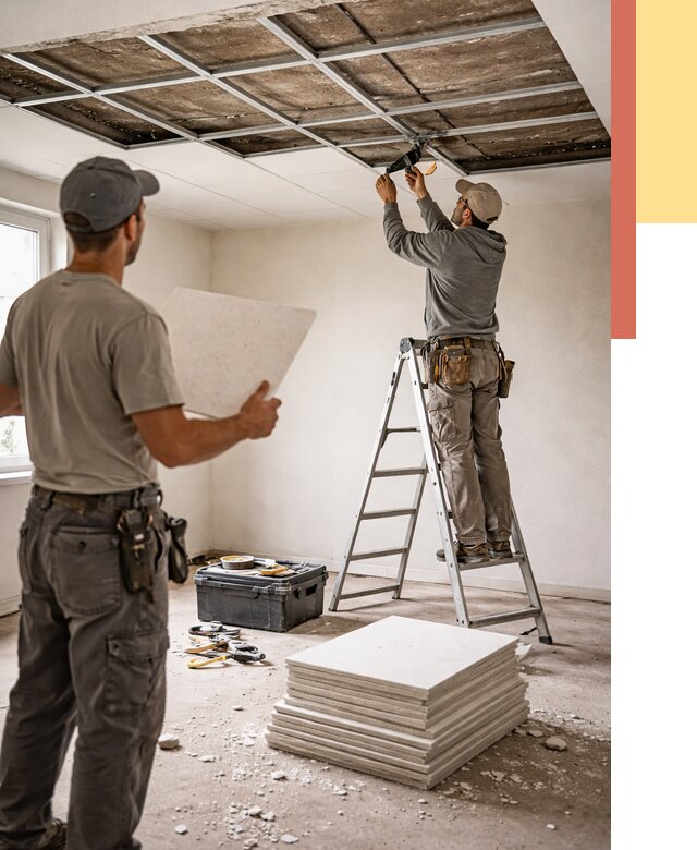Замена плит подвесного потолка в отрадном от 1902 руб. быстро и недорого | ОТДЕЛОЧНИК-Трд