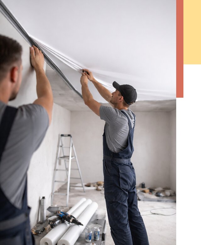 Монтаж матового натяжного потолка в отрадном от 4892 руб./м² — быстро и недорого | ОТДЕЛОЧНИК-Трд