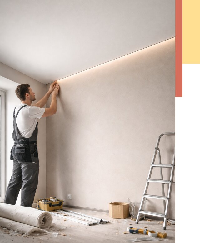 Теневые натяжные потолки в отрадном от 8913 руб. под ключ | ОТДЕЛОЧНИК-Трд