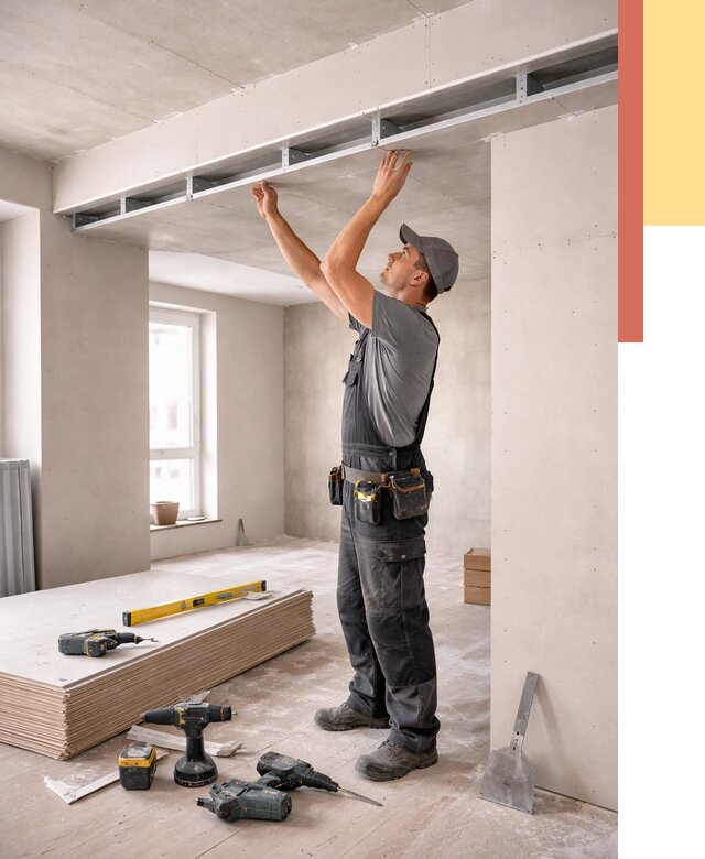 Потолок из гипсокартона с нишей в отрадном от 1359 руб. под ключ | ОТДЕЛОЧНИК-Трд