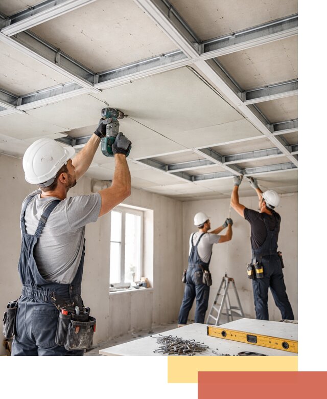 Кессонный потолок из гипсокартона под ключ в отрадном