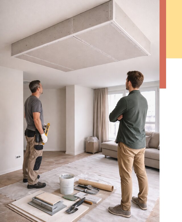 Короб на потолке из гипсокартона в отрадном от 2391 руб. — монтаж и услуги под ключ | ОТДЕЛОЧНИК-Трд