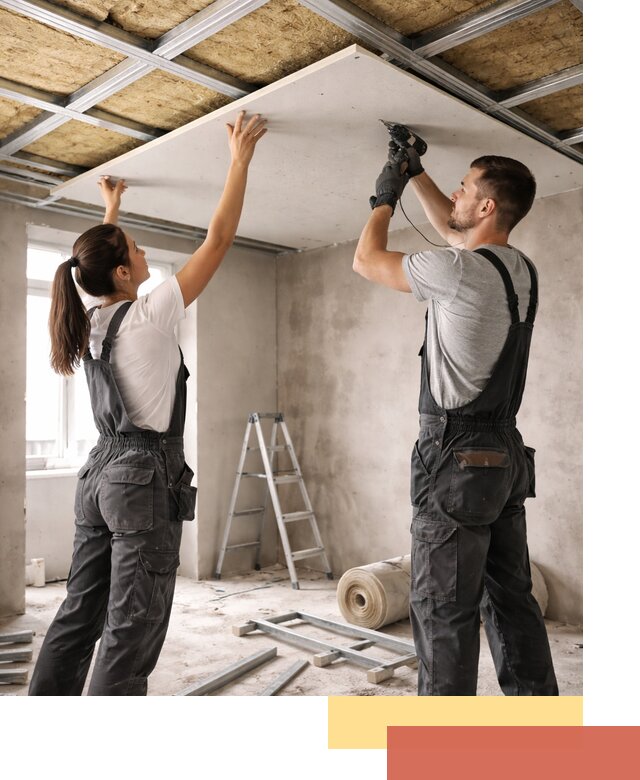 Звукоизоляция потолка из ГКЛ в отрадном профессионально и надежно