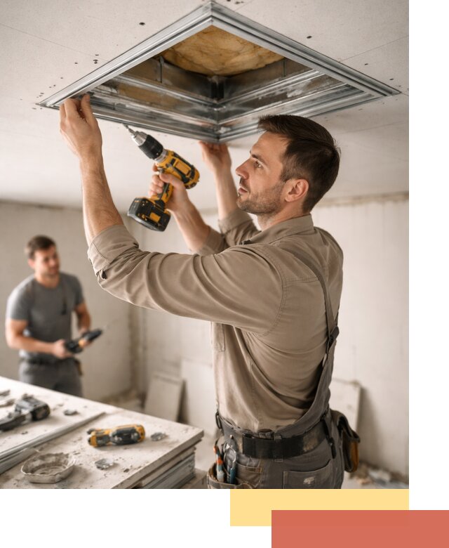 Монтаж люка в потолок из ГКЛ в отрадном