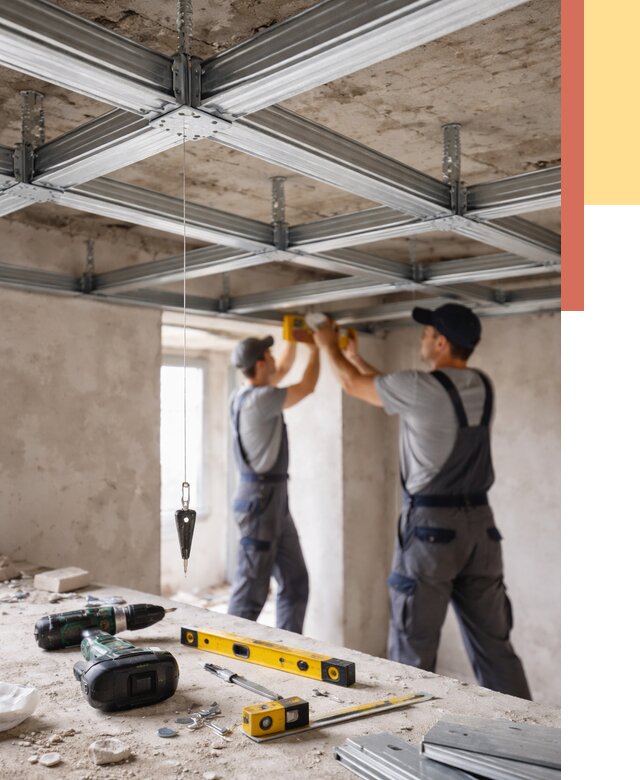 Монтаж каркаса потолка из профиля в отрадном от 4892 руб. — услуги ОТДЕЛОЧНИК-Трд