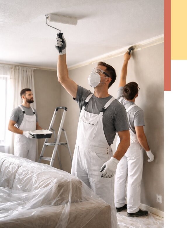 Покраска потолка водоэмельсионной краской в отрадном от 2391 руб/м² — услуги под ключ | ОТДЕЛОЧНИК-Трд