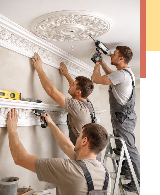 Монтаж лепнины на потолок в отрадном от 3478 руб. быстро и недорого | ОТДЕЛОЧНИК-Трд