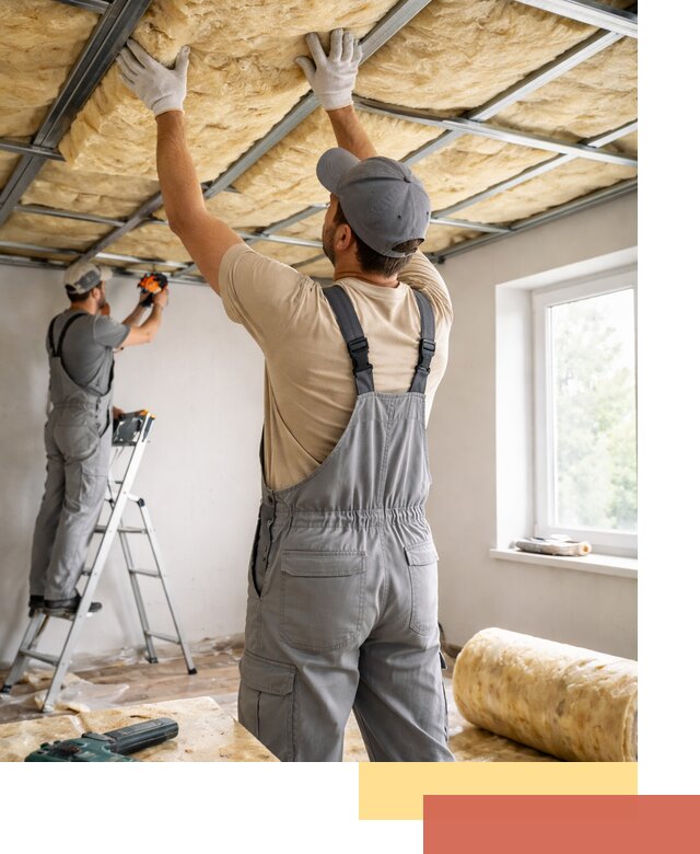 Утепление потолка под ключ в отрадном качественно и быстро